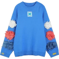 MultiColor Applique Casual Pullover Knit Sweaters Women,Spring ELF