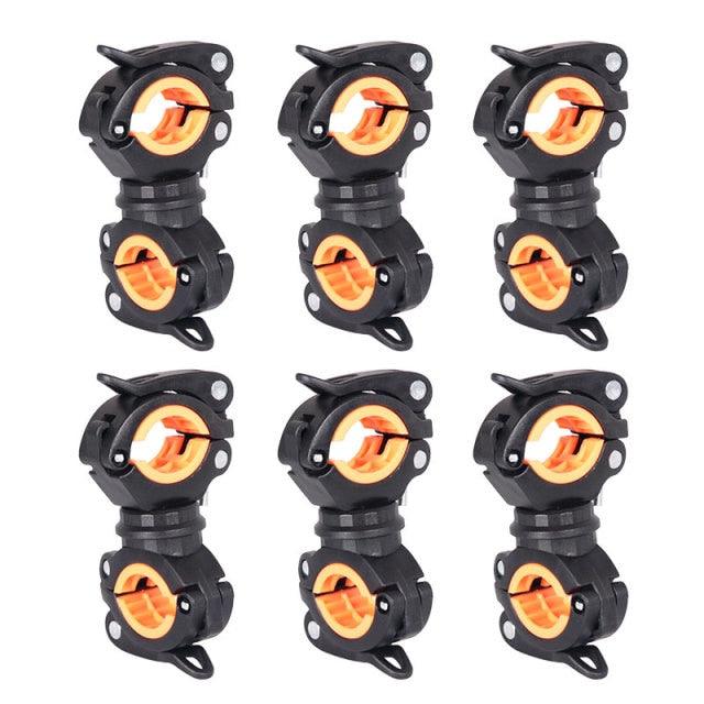 Bicycle Light Bracket Bike Lamp Holder LED Headlight Pump Stand Quick Release Mount 360 Degree Rotatable Universal Flashlight Mount Holder Mount Bicycle Mounting Bracket Flashlight Holder