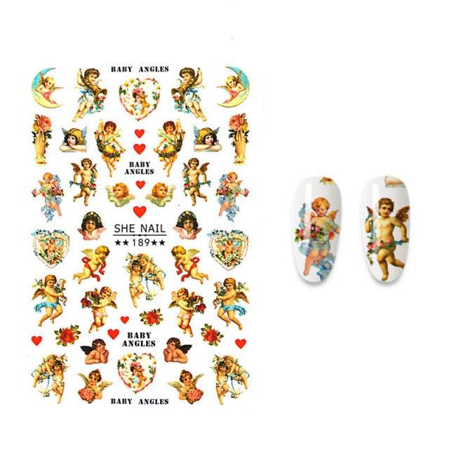 3D Nail Stickers Flower Graffiti Abstract Sexy Woman Face Design Adhesive Nail Art Decor Foil Slider Manicure Stickers For Nails Woman Decoration Nail Art Nail Ornament Self Adhesive Nail Decals Colorful Nail Sticker Jewelry Design For Nails Sliders Tips