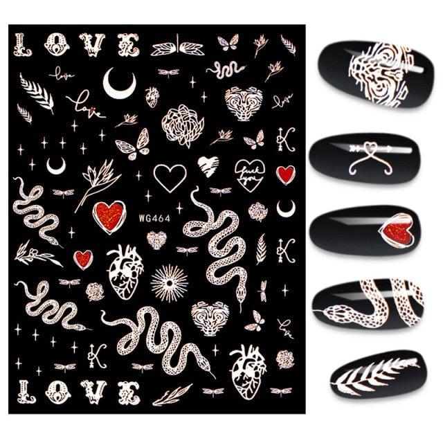 3D Nail Stickers Flower Graffiti Abstract Sexy Woman Face Design Adhesive Nail Art Decor Foil Slider Manicure Stickers For Nails Woman Decoration Nail Art Nail Ornament Self Adhesive Nail Decals Colorful Nail Sticker Jewelry Design For Nails Sliders Tips