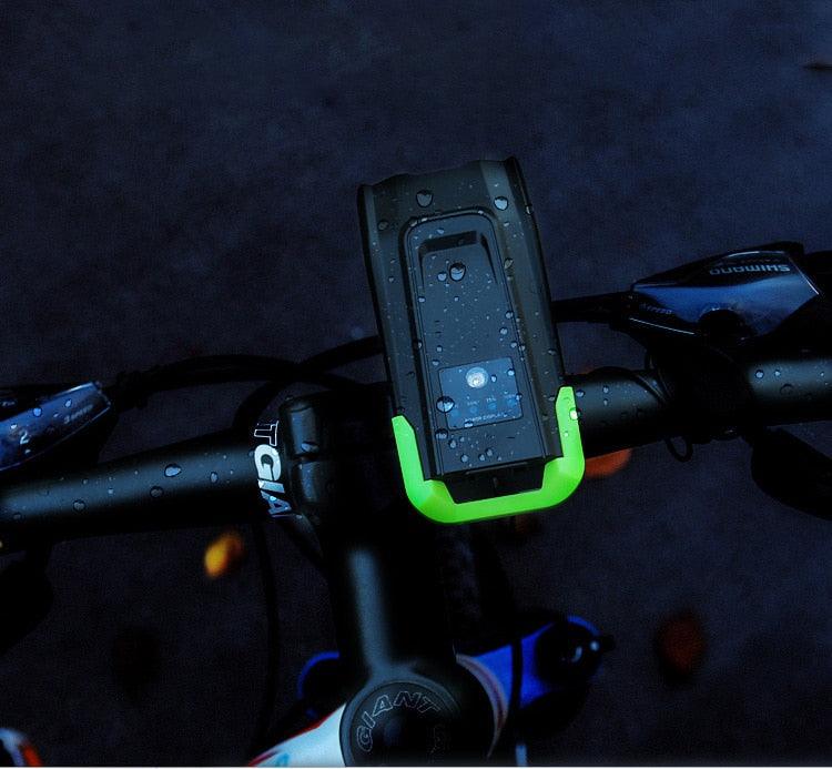 4000mAh Bicycle Front Light Set USB Rechargeable Smart Headlight With Horn 800 Lumen LED Bicycle Light Set USB Rechargeable Super Bright  Bike Headlight