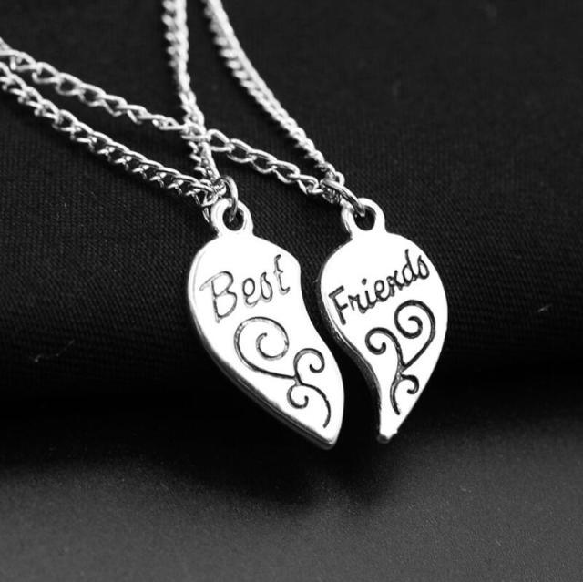 2 Pcs/Set Fashion Best Friends Charm Bracelets For Women Girls Heart Friendship Forever Jewelry Bracelets For Women Cute Jewelry Love Sister Best Friend Charm Bracelet For Girls Best Gifts For Friends
