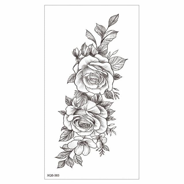 Big Tiger Lion Waterproof Temporary Sticker Tattoo Arm Legs Fake Tattoo Stickers For Adults Realistic Luxury Design For Mens Womens