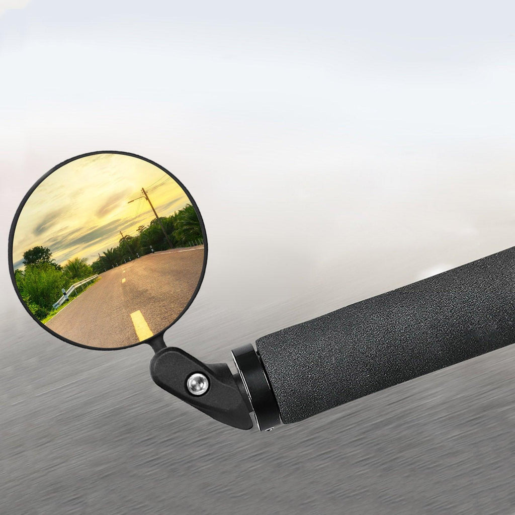 Adjustable 360 Rotation Bike Rearview Mirror Safety Cycling Wide Angle Rear View Bicycle Handlebar Mirrors For 18-22MM Grips Bike Mirror Bicycle Handlebar Rearview Mirrors HD Safety Rear View Mirror Convex Mirror With 360˚Adjustable
