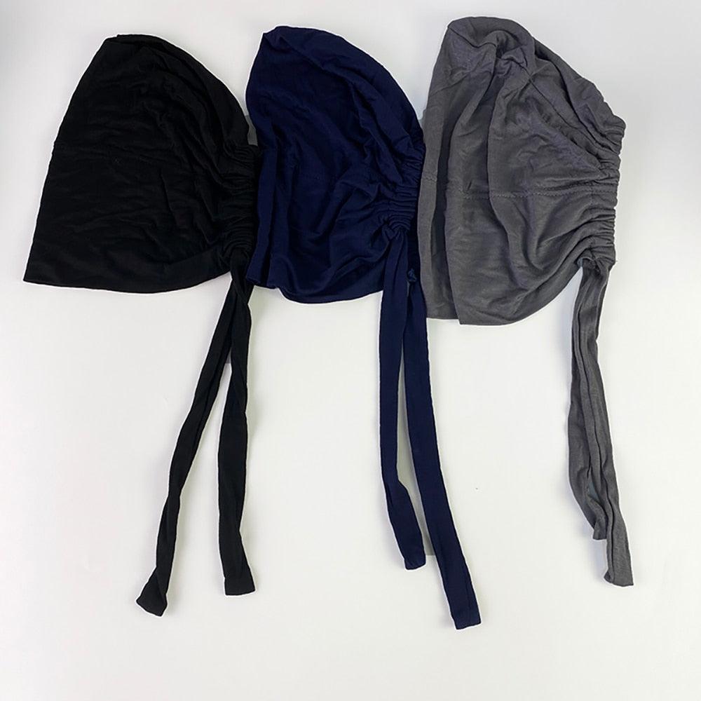 Fashion Modal Under Scarf  Hijab Turban Cap Cotton With Band Adjustable Inner Hijab cap Muslim Turban Hijab Cap For Women