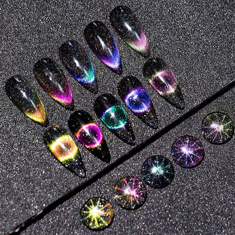 Popular Cat Eye Gel Nail Polish Magnetic Colorful UV Rainbow Gel Fashion Charming Effect Modern Design