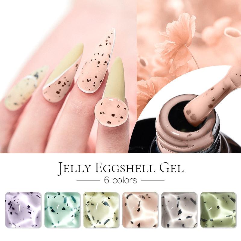 TREND Popular Luxury Interesting Nail Gel Nail Polish Permanent Jelly Eggshell Gel Polish Luxury Eggshell Design For Womens and Girls