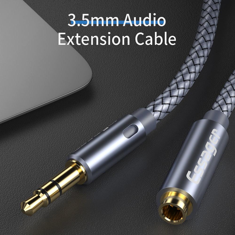 Audio Extension 3.5 mm Aux Cable Jack For Headphone Extender Cord