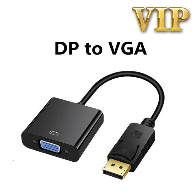 DisplayPort to VGA Adapter Cable Converter Compatible with Computer, Desktop, Laptop, PC, Monitor, Projector.