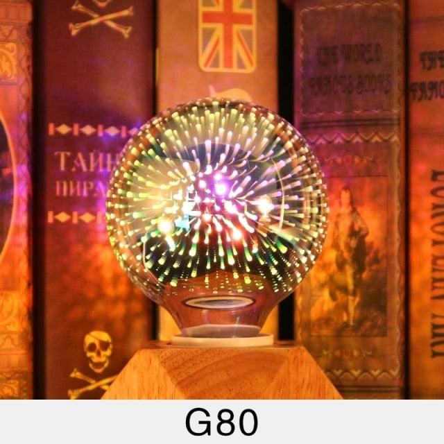 3D Decoration Edison LED Bulb Vintage Light Bulb Star Fireworks Lamp Holiday Night Light Christmas Tree Decoration bar Firework Bulb Party Home Christmas Party Holiday
