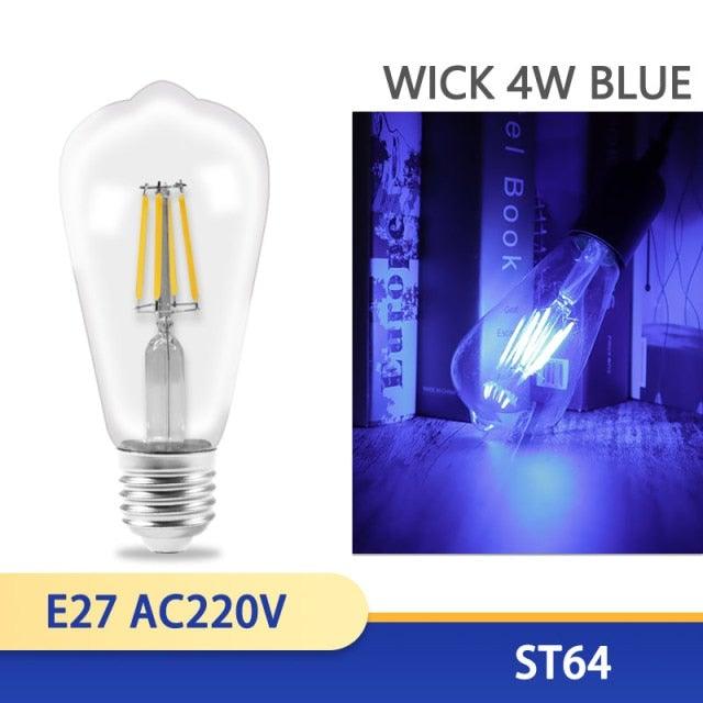 3D Edison Bulb Led Filament Decoration Vintage Glass Lighting Decor Antique Style Light Amber Warm Dimmable Bedroom Restaurant Home Office Light Fixtures Decoration