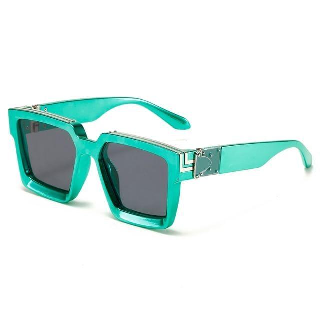 Black Vintage Design Sunglasses Luxury Design Stylish Classic  Sunglasses For Women Fashionable Trending Rectangle Shape Sunglasses For Ladies Summer UV400 Shades For Female