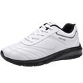 Autumn Mens Fashion White Sneakers Light Sport Shoes Black Leather Running Spring Winter Warm Soft Shoes Athletic Road Running Casual Lace Up Comfort Sports Fashion Sneakers