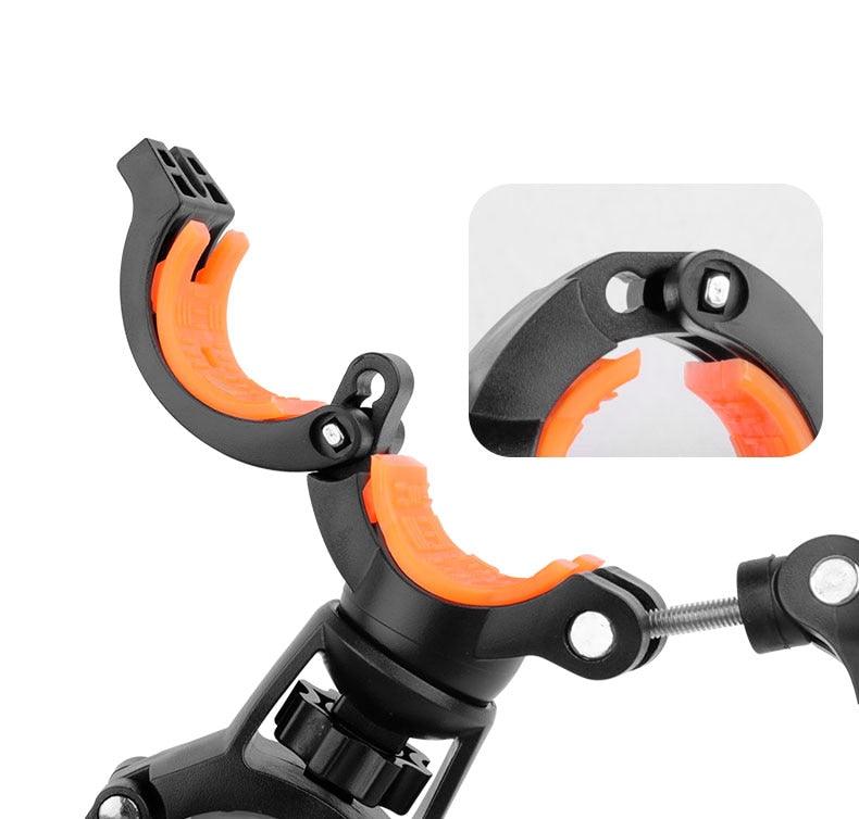 Bicycle Light Bracket Bike Lamp Holder LED Headlight Pump Stand Quick Release Mount 360 Degree Rotatable Universal Flashlight Mount Holder Mount Bicycle Mounting Bracket Flashlight Holder