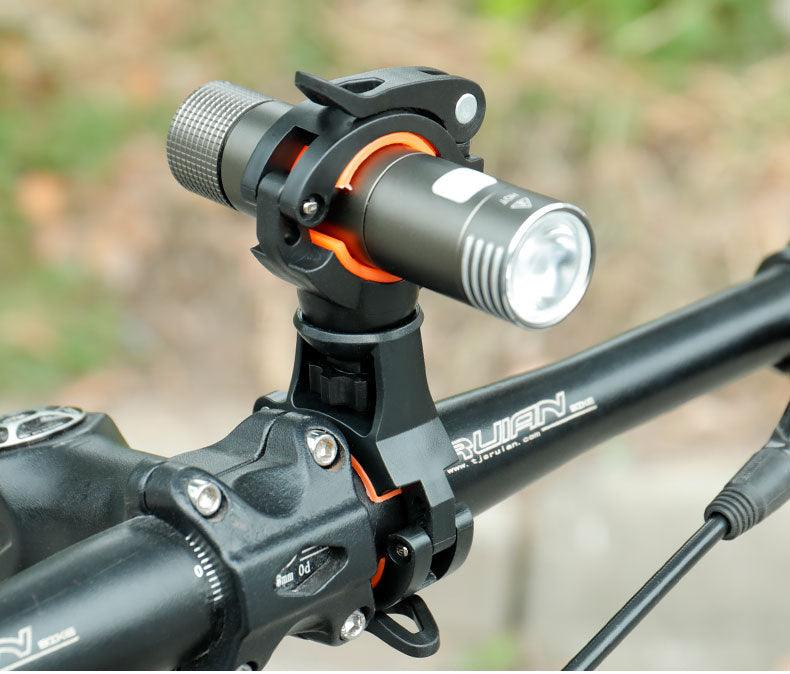 Bicycle Light Bracket Bike Lamp Holder LED Headlight Pump Stand Quick Release Mount 360 Degree Rotatable Universal Flashlight Mount Holder Mount Bicycle Mounting Bracket Flashlight Holder
