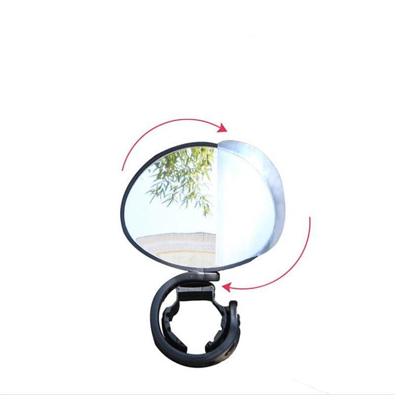1PC Universal Round Bicycle Rearview Mirror Handlebar Rotate Wide-angle Mirror For Road Bike Cycling Accessories Adjustable Rearview Mirror Rotatable Rear-View Mirrors Handlebar Mounted Glass Mirror Universal Rearview Mirror For Mountain Bike