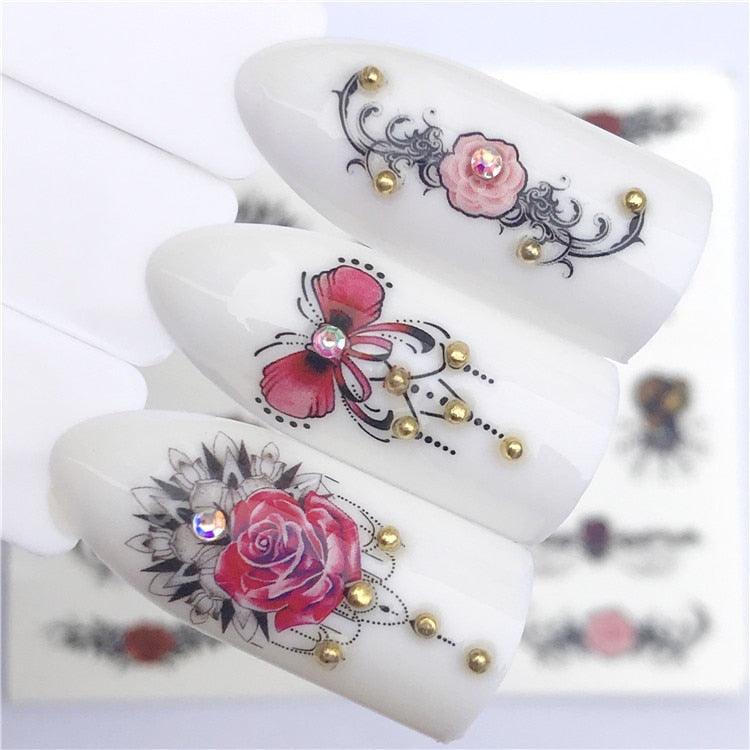 Fox Wolf Animal 3D Embossed Nail Sticker Flower Adhesive Manicure Slider Nail Art Tips Decorations Decals Manicure Design Golden Firework Star Accessories Heart Nail Art Stickers Glitter Decals Love Nail Sequins Laser Heart Nail