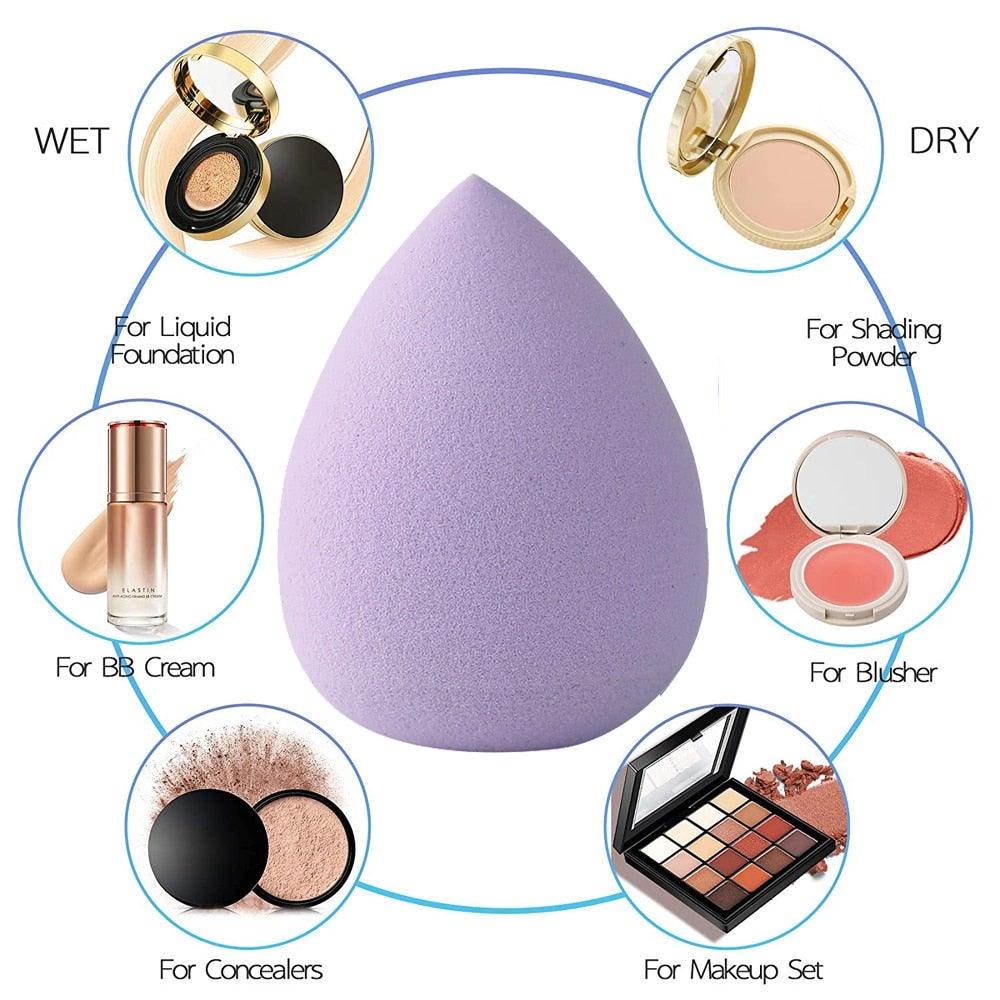 Professional Womens Blender Makeup Sponge Face Puff Powder Dry and Wet For Liquid Cream Make Up Sponges Cosmetics Colorful Soft Design
