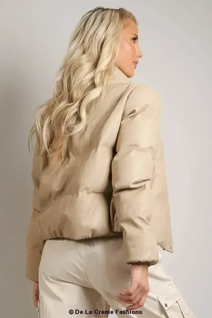 PU Boxy Puffer Jacket