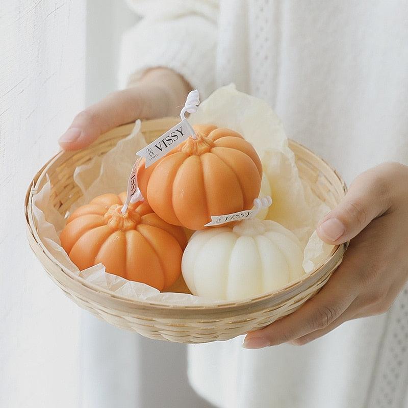 Pumpkin Candle Creative Handmade Aromatherapy Candle Pumpkin Candle Fall Candle Gift Set For Women Aromatherapy Candle Gift For Halloween Decorations Candle Photo Home Restaurant Hotel Decoration