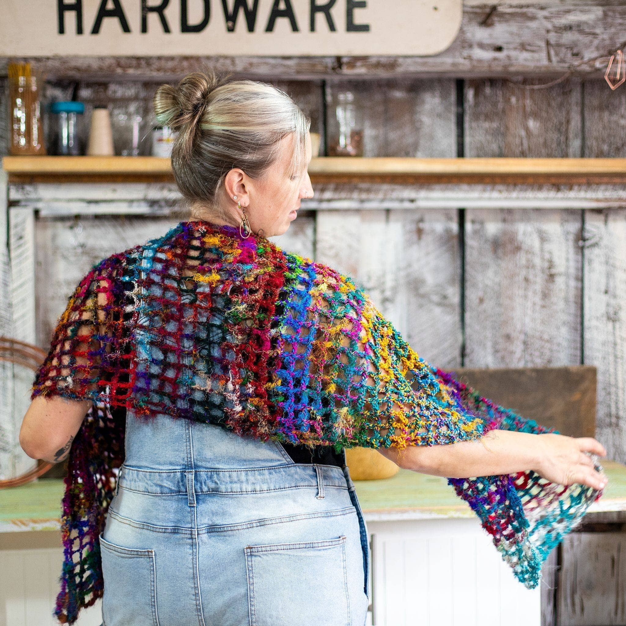 QuadraMesh Easy Crochet Shawl Kit