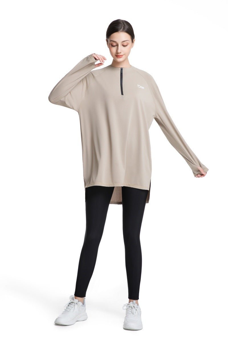Quick-Dry Activewear with Thumb Holes Sports Top (MS289)