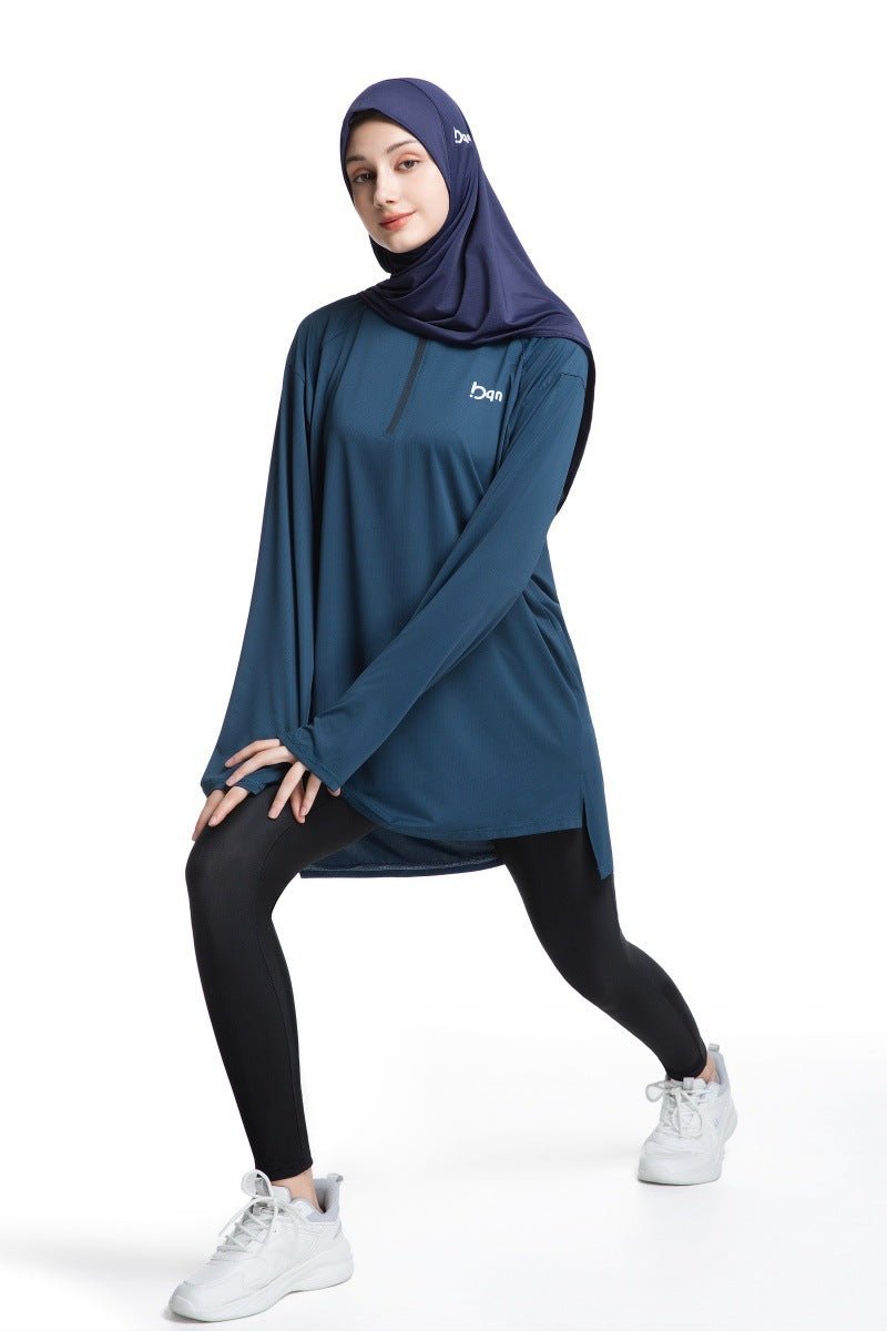 Quick-Dry Activewear with Thumb Holes Sports Top (MS289)