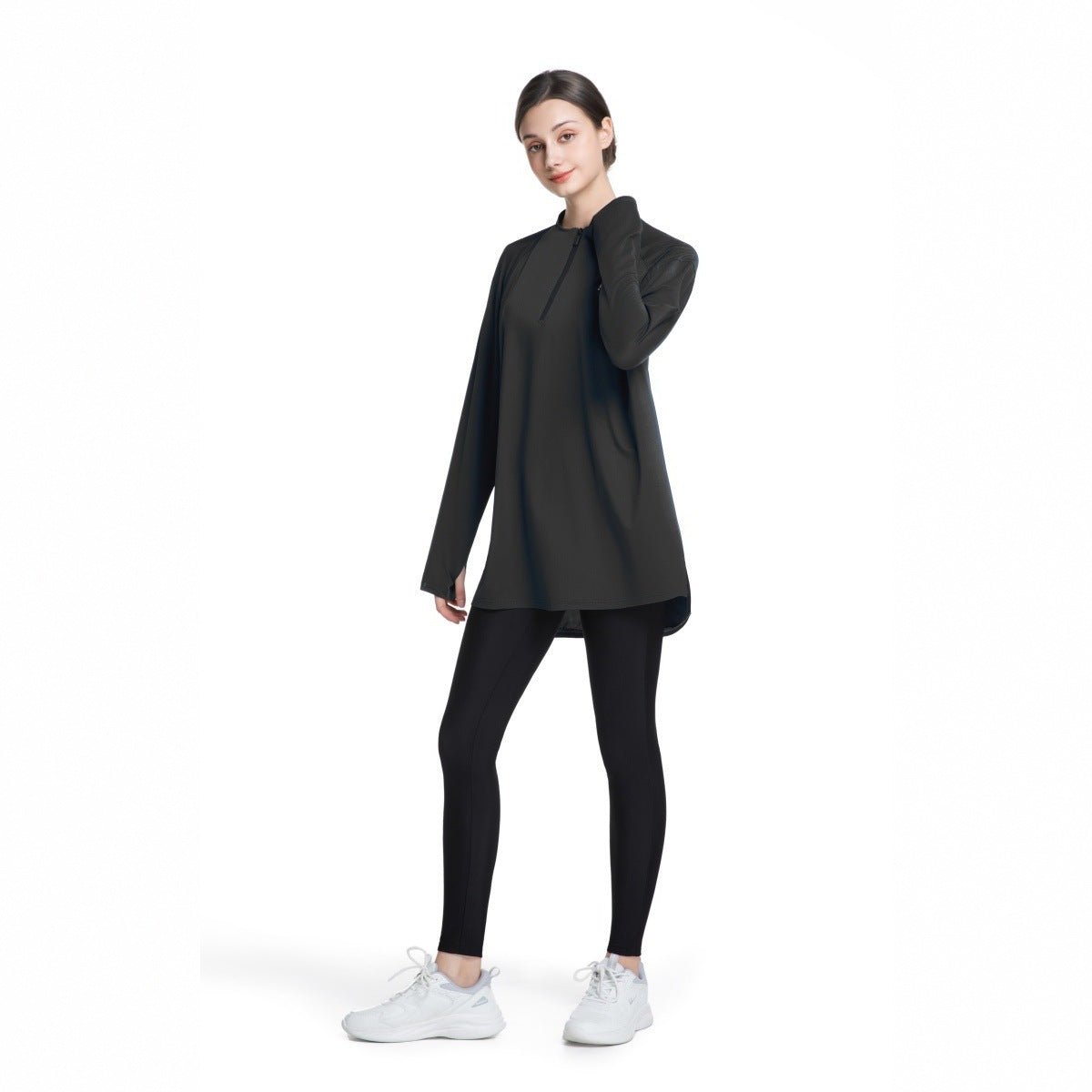 Quick-Dry Activewear with Thumb Holes Sports Top (MS289)
