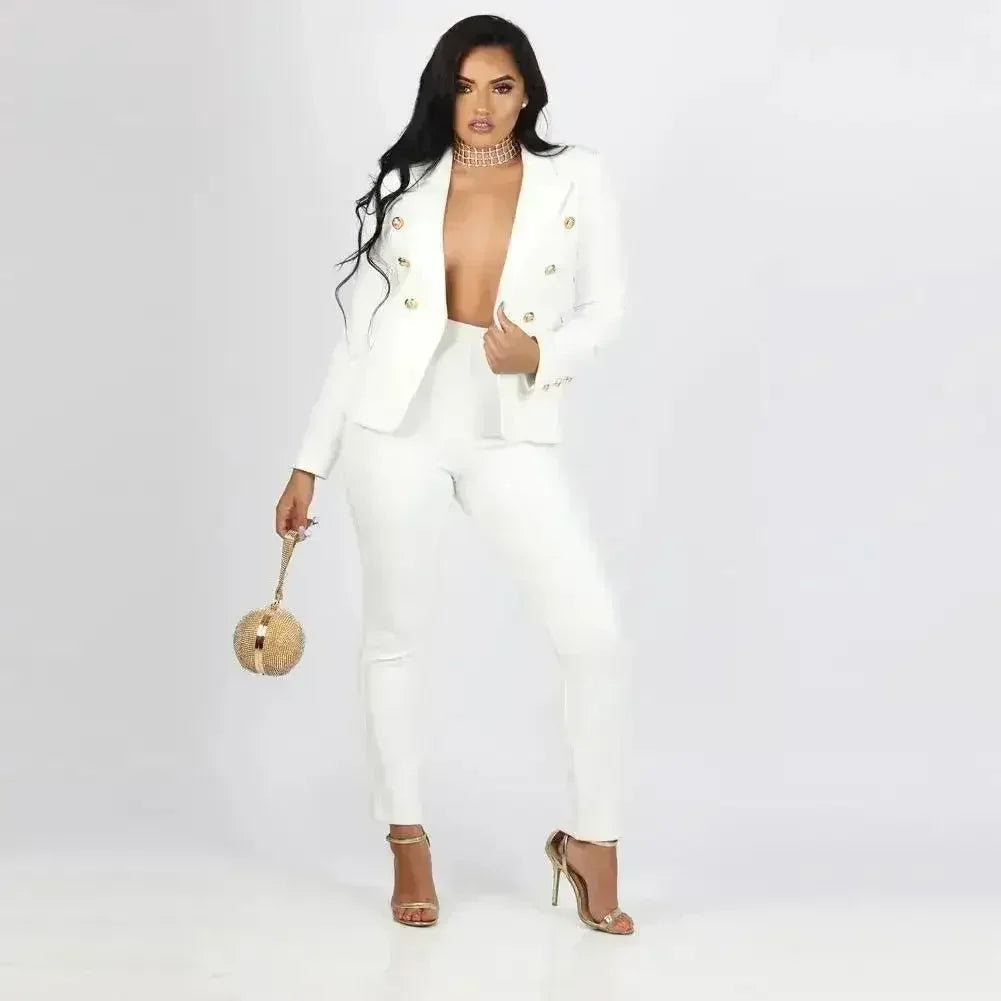 Women's Suits & Blazers Single Breasted Elegant Autumn Spring Solid