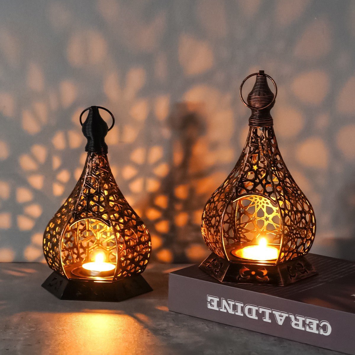 Ramadan Decoration Openwork Iron Candle Holder (MR072)