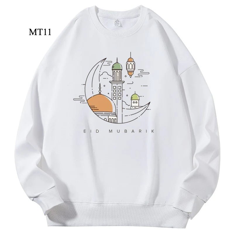 Ramadan Keffiyeh Customizable Sweatshirt for Adults – High-Quality, No-Hood Design (MTC003)