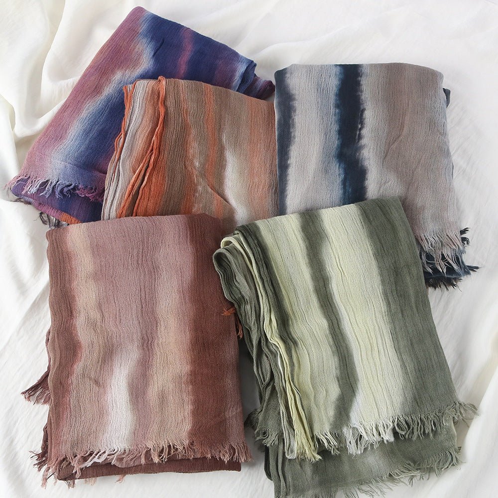 Rayon Gradient Tie-Dye Scarf  | Rayon Gradient Hijab (MH216)
