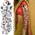 Realistic Full Arm Temporary Tattoos Sleeve Fake Tatoos Warrior Lion Tiger Flower Waterproof Tattoo Stickers For Womens Mens