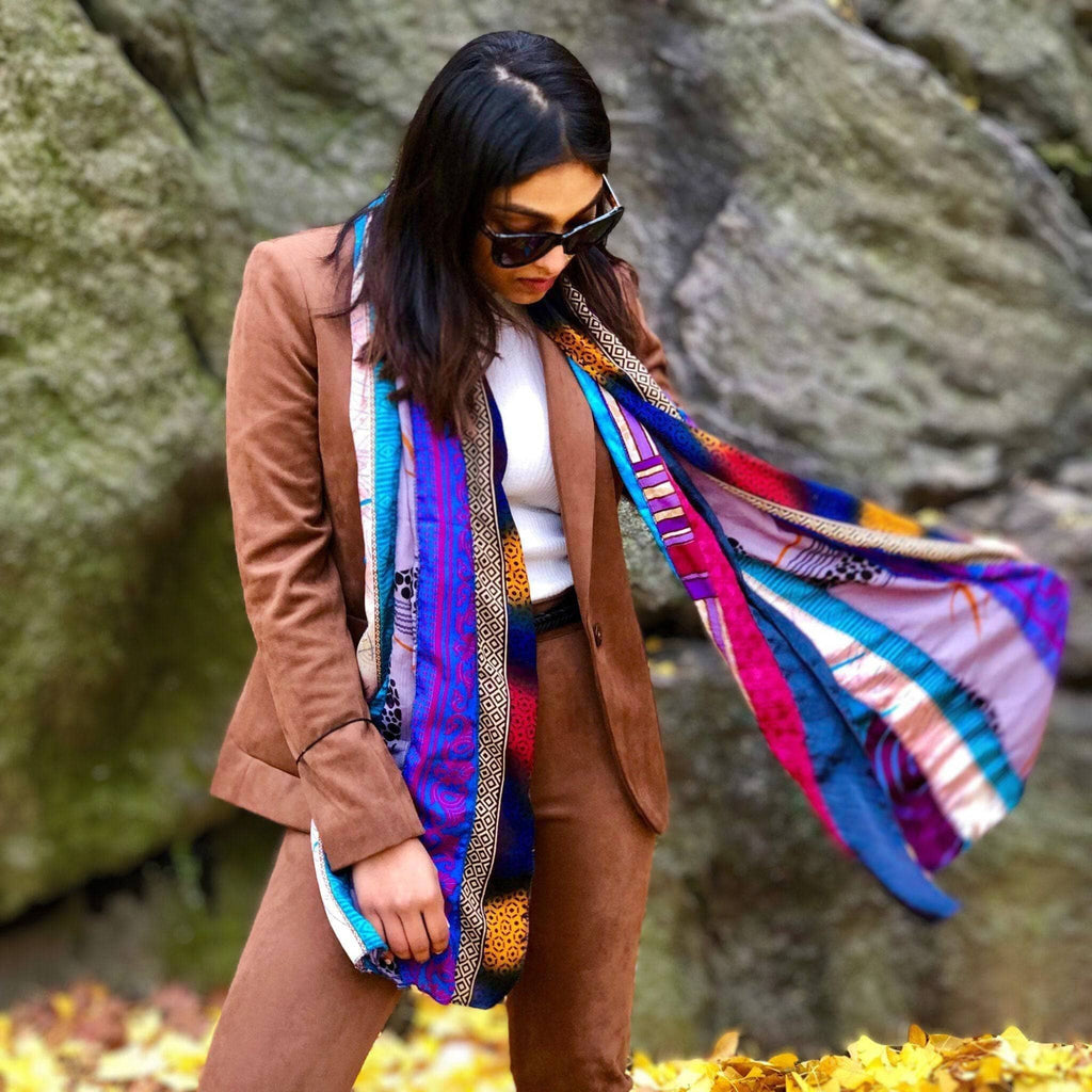 The Original Medley Scarf. ♻️ Made from Sari Magic