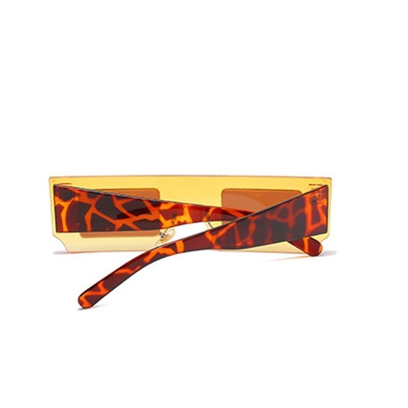 Rectangle Sunglasses for Women Retro Trendy Fashion Glasses Oval Lenses Narrow Thin Square Frame with UV400 Protection Decent Contrast Color Slice Box Style Glasses In Ocean Color  Sunglasses For Men & Women