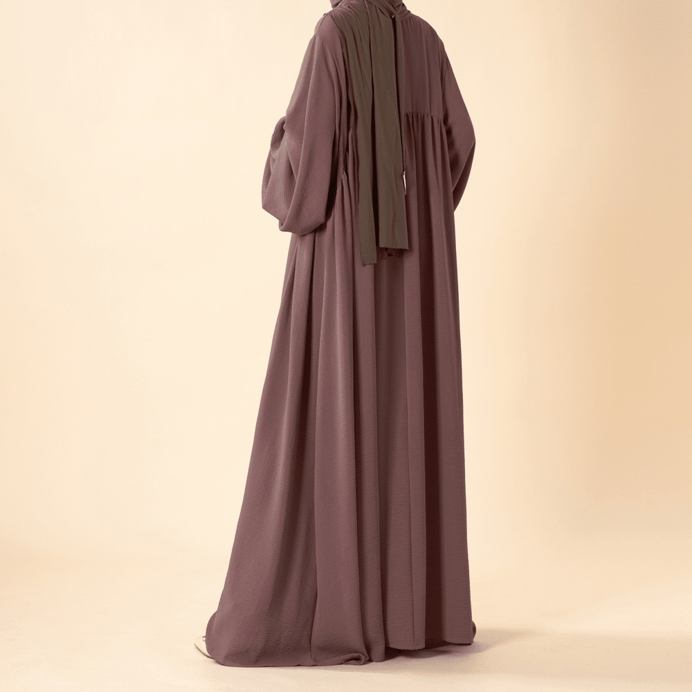 Relaxed Fit Lantern Sleeves Crepe Abaya (MA190)