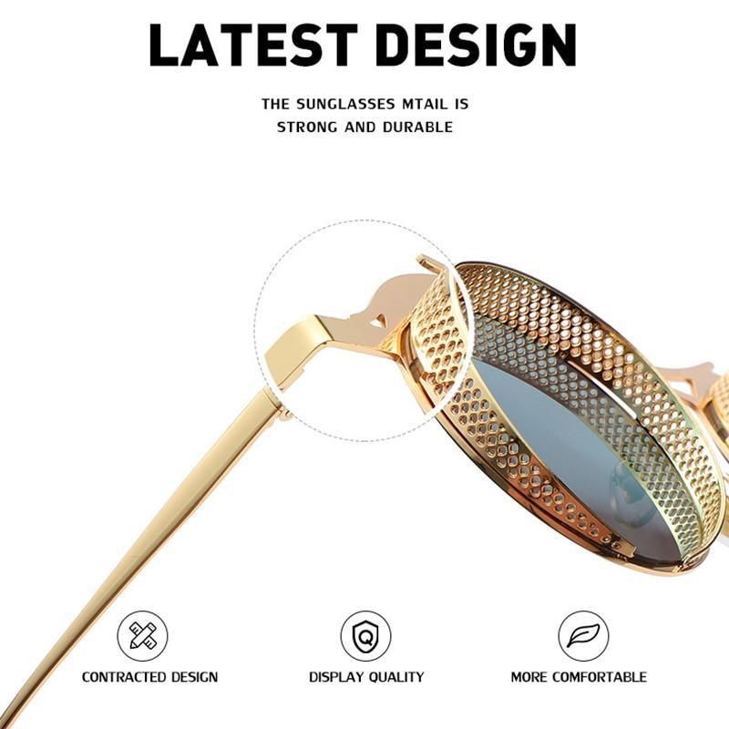 Retro Metal Round Circle Frame Sunglasses For Men New Fashionable New Round Shape Style Glasses For Women New Vintage Luxury Style Retro Sunglasses