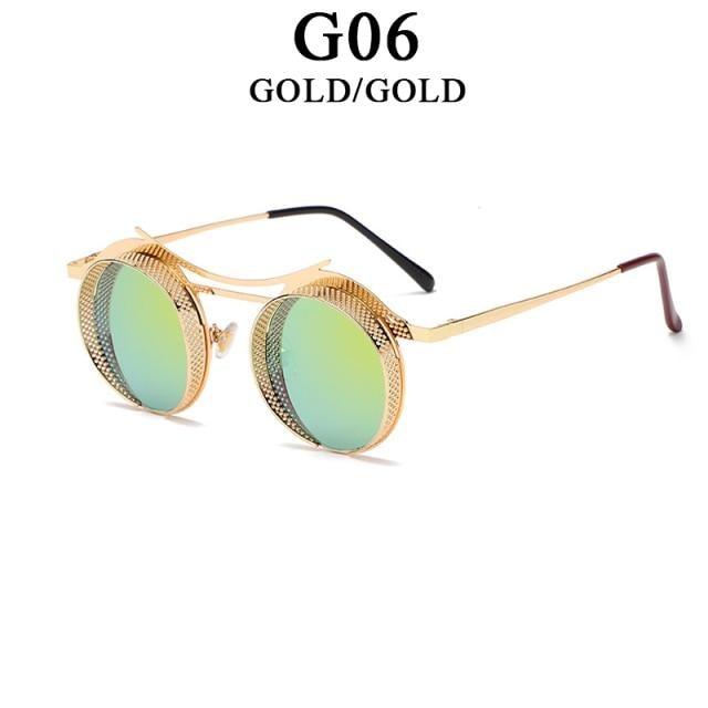 Retro Metal Round Circle Frame Sunglasses For Men New Fashionable New Round Shape Style Glasses For Women New Vintage Luxury Style Retro Sunglasses