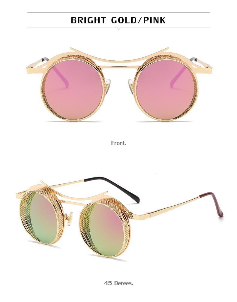 Retro Metal Round Circle Frame Sunglasses For Men New Fashionable New Round Shape Style Glasses For Women New Vintage Luxury Style Retro Sunglasses