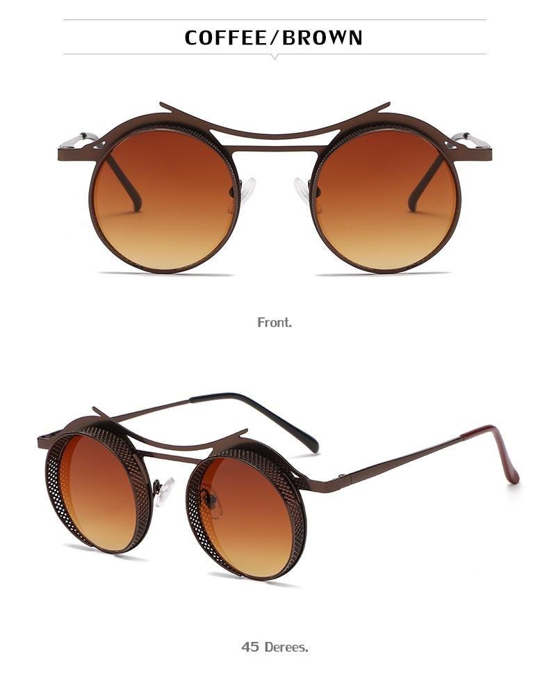 Retro Metal Round Circle Frame Sunglasses For Men New Fashionable New Round Shape Style Glasses For Women New Vintage Luxury Style Retro Sunglasses