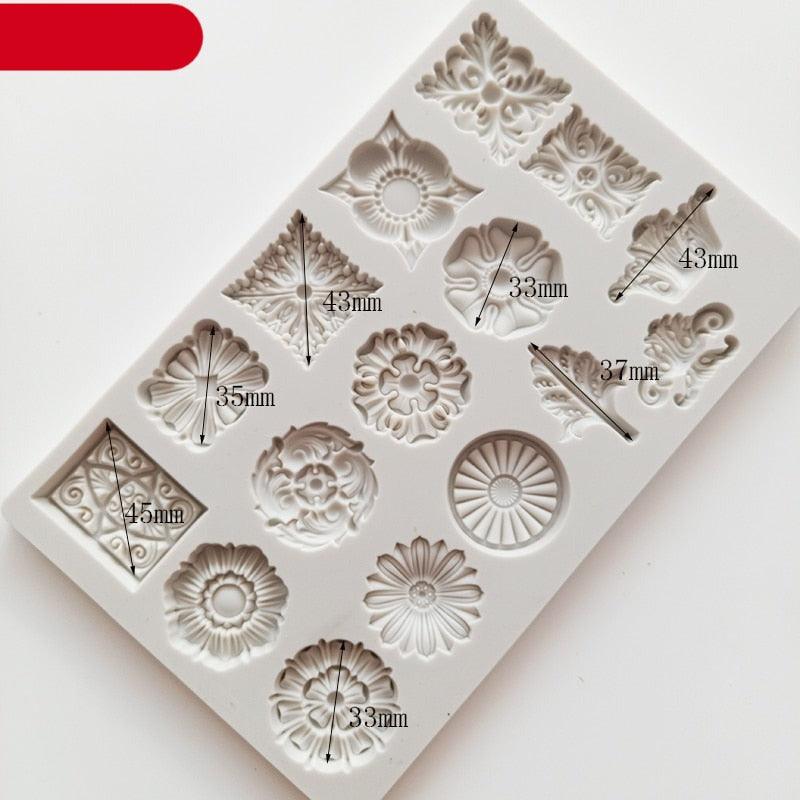 Reusable Retro Silicone Fondant Chocolate Aroma Stone Ornaments Resin Sugarcraft Mold For Pastry Cup Cake Decorating Crystal Stones Silicone Mold For Kitchen