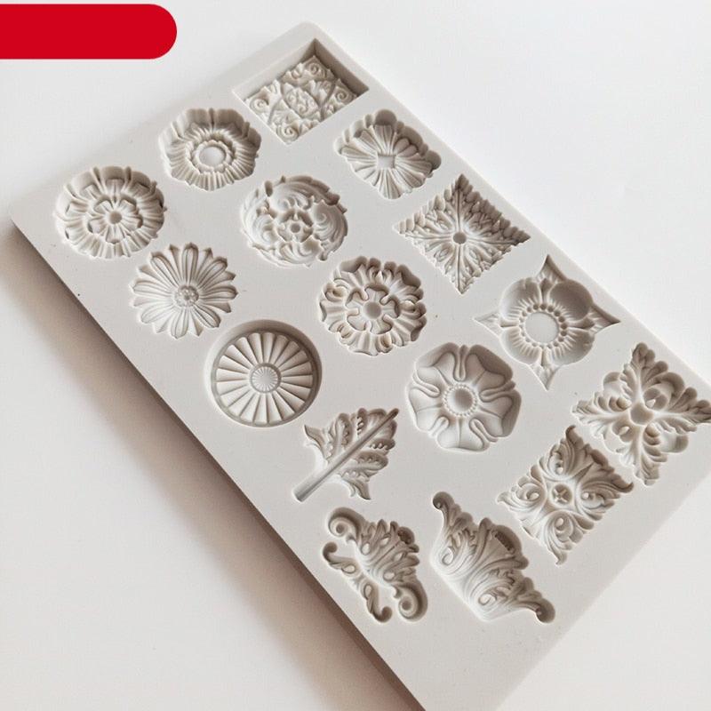 Reusable Retro Silicone Fondant Chocolate Aroma Stone Ornaments Resin Sugarcraft Mold For Pastry Cup Cake Decorating Crystal Stones Silicone Mold For Kitchen