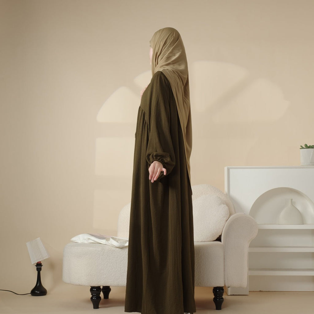 Reversible Abaya Made With Crepe Fabric (MA035)