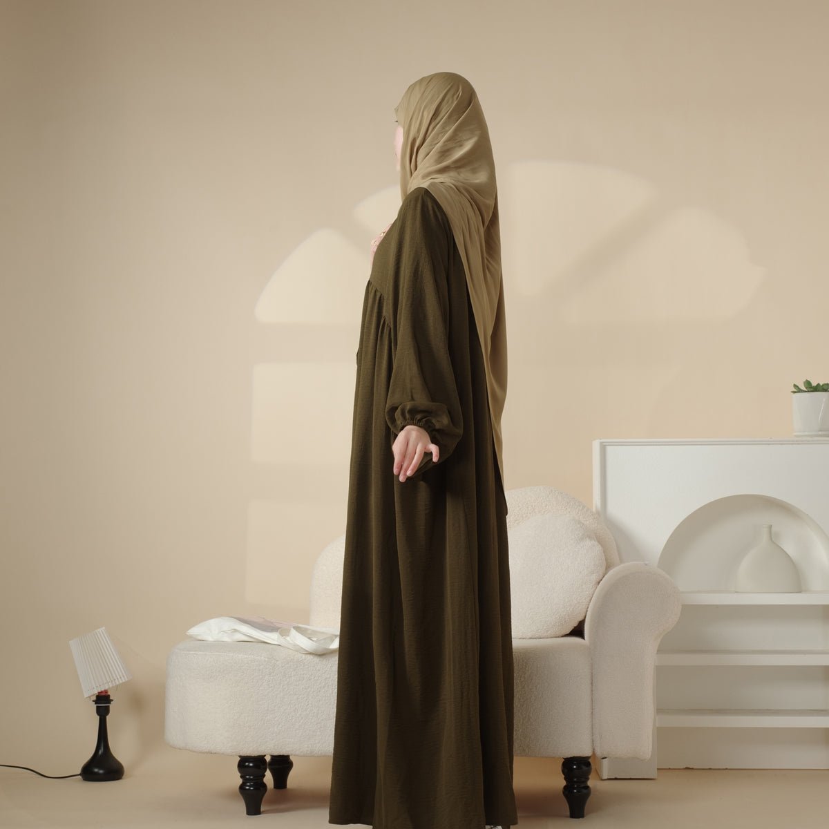 Reversible Abaya Made With Crepe Fabric (MA035)