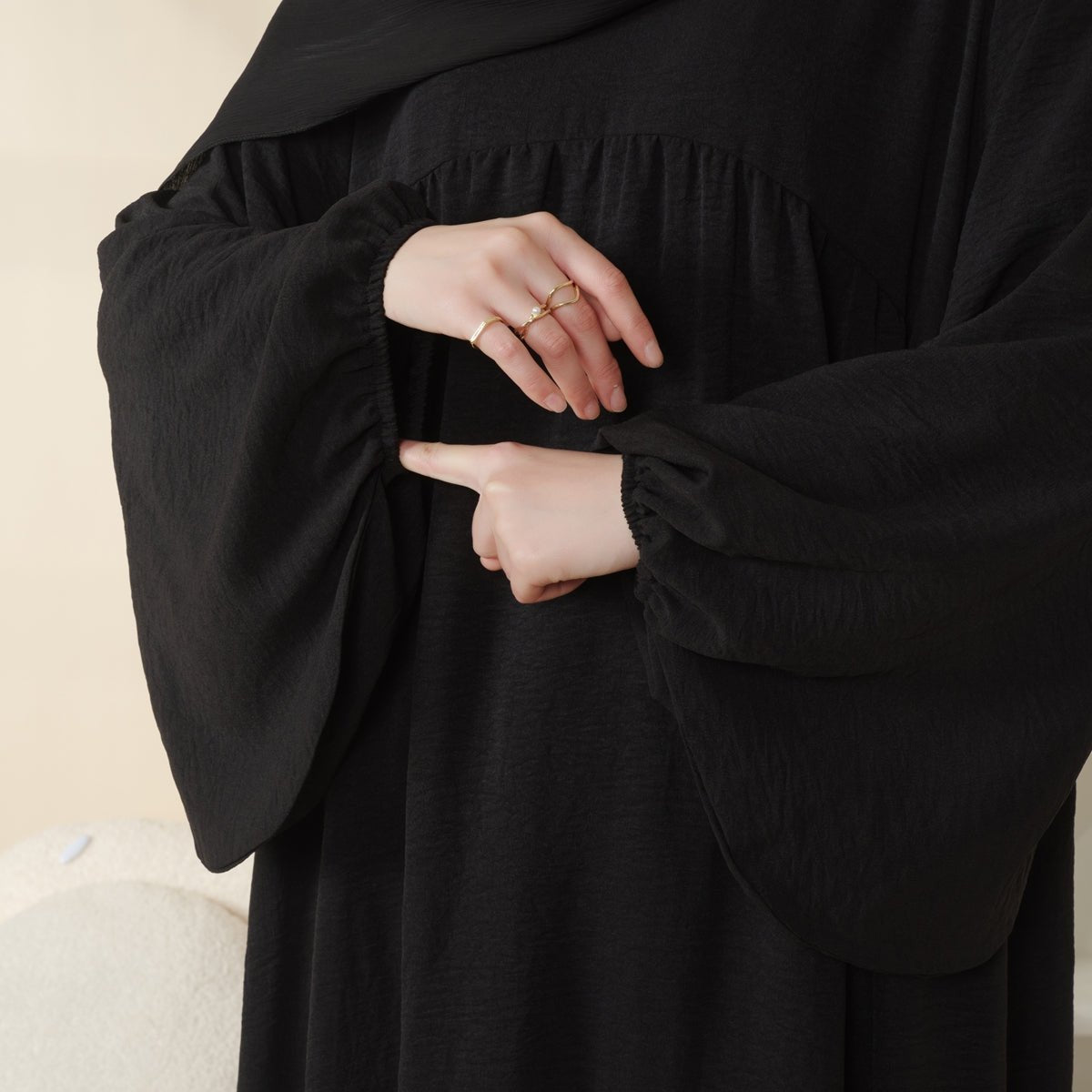 Reversible Abaya Made With Crepe Fabric (MA035)