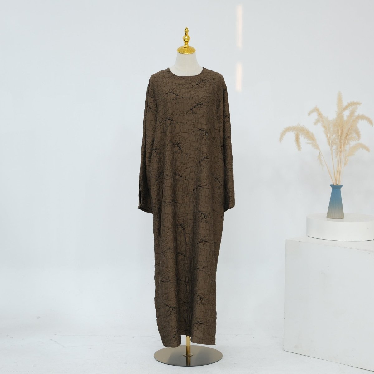 Reversible Jacquard Cardigan & Dress Set(MOA282)