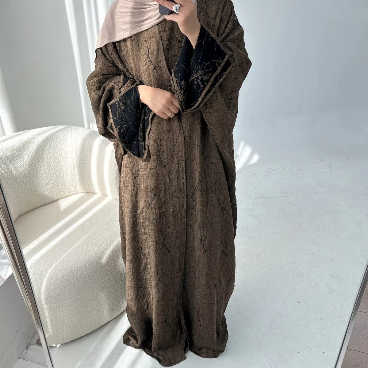 Reversible Jacquard Cardigan & Dress Set(MOA282)
