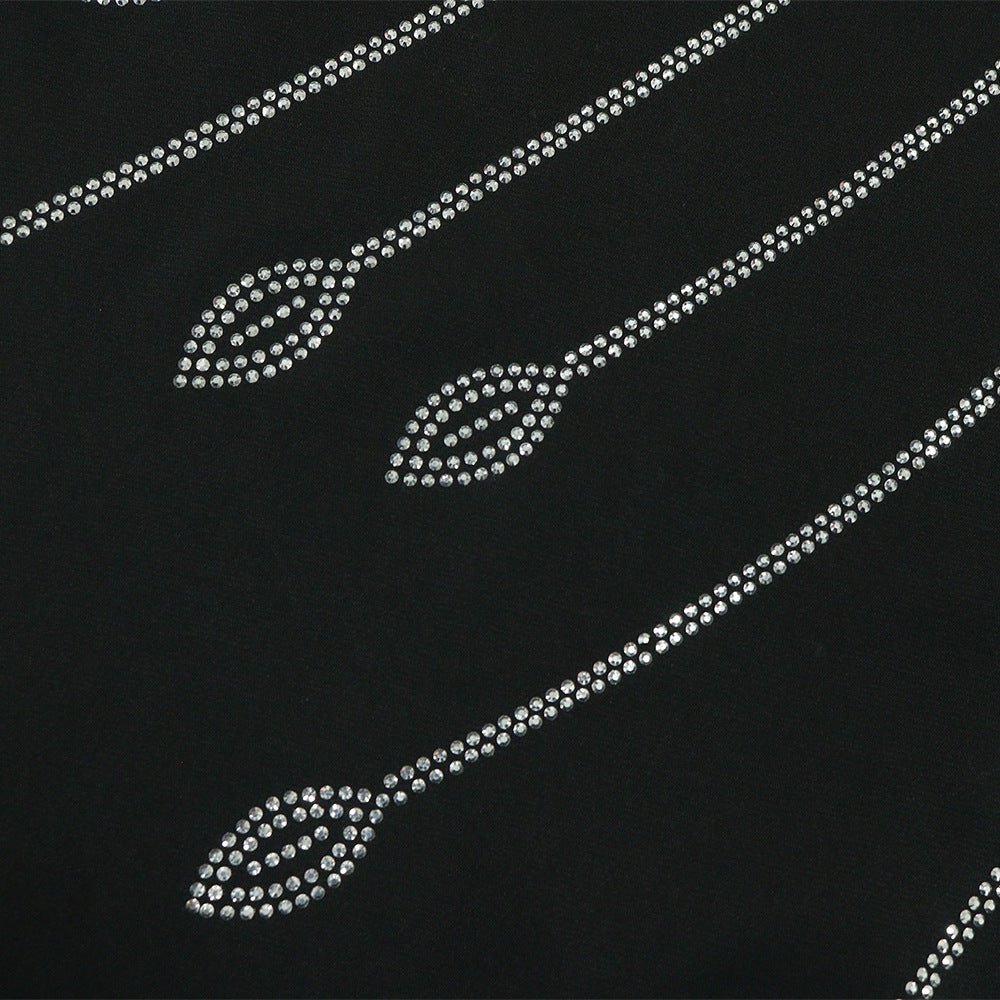 Rhinestone Embellished Butterfly Sleeve Abaya | Art Deco Kaftan Gown (MA374)