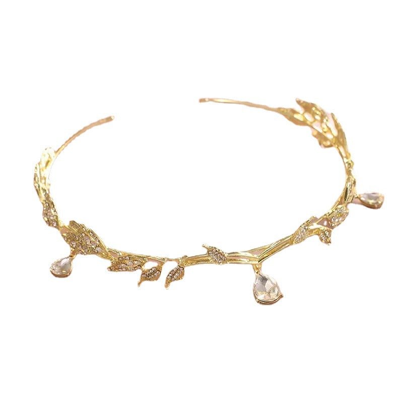 Rhinestone-Encrusted Hair Clip with Forehead Pendant Accent (MAC329)
