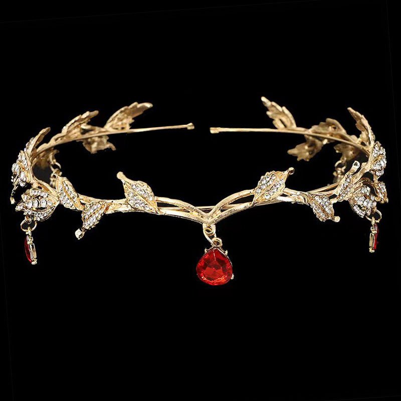 Rhinestone-Encrusted Hair Clip with Forehead Pendant Accent (MAC329)